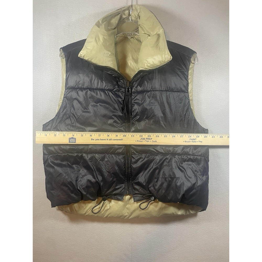 Reversible Puffer Vest Black Sage Full Zip Womens Size Small‎ - Picture 4 of 7